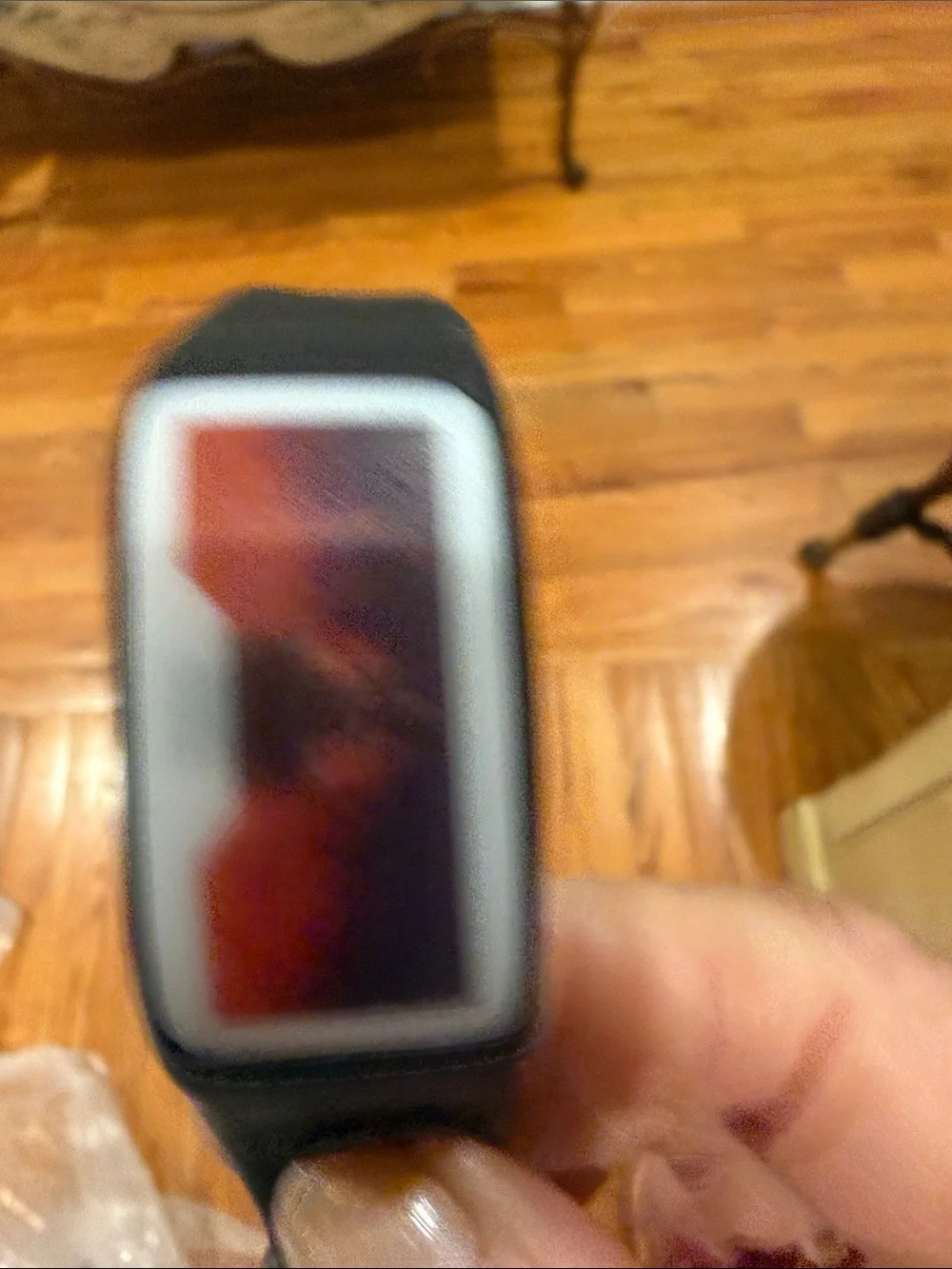 Black Silicone Smartwatch with Green Dial Accent